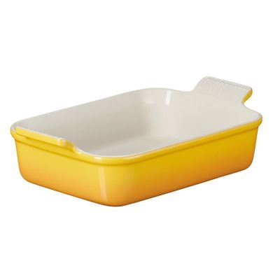 TRAVESSA RETANGULAR LE CREUSET HERITAGE 32CM - Amarelo Nectar