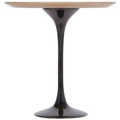 Mesa Lateral Tulipa Saarinen Redonda 51 cm Freijó Preto