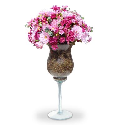 Vaso Vidro Taça Napoli 3,0 Litros 43x15cm - Taça Napoli Media