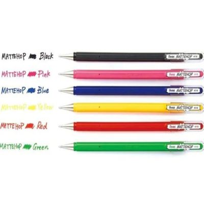 Kit Caneta Gel Mattehop Ponta 1.0mm 6 Cores - PENTEL