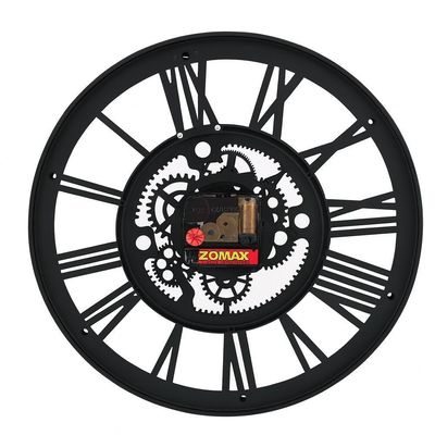 Relógio Parede Vintage Decorativo, Rústico, Números Romanos, 30cm, Estilo Madeira, Casa, Sala