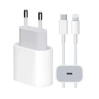 Cabo Carregador Usb C + Caixinha Tomada 20W Para Iphone Novo