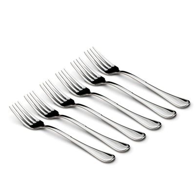 Kit 6 Garfos Aço Inox Talher Mesa Cozinha Buffet Restaurante