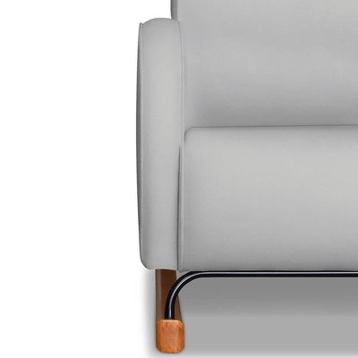 Poltrona Com Base Balanço Em Tecido Veludo Cindy – Lucadi prata