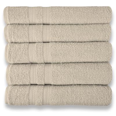 Kit 5 Toalhas Super Grossa e Felpuda 80x150cm Camurça  Beka