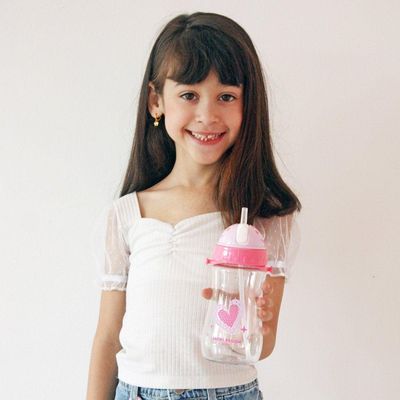 Kit Lancheira Térmica, Pote Marmita 400ml E Garrafa 460ml Infantil Piccolino Pink