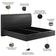 Cama King Baú Flutuante Com Cabeceira 195cm Spazio S04 Couríssimo Preto - Lyam Decor