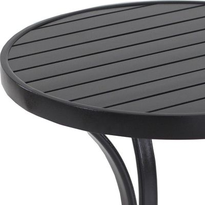 Mesa De Centro Emily Com Tampo Ripado Preto