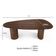 Mesa De Jantar Orgânica Breeze 2,40 X 1,20m 9 Lugares Lâmina Natural De Madeira Castanho