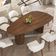 Mesa De Jantar Orgânica Breeze 2,40 X 1,20m 9 Lugares Lâmina Natural De Madeira Castanho