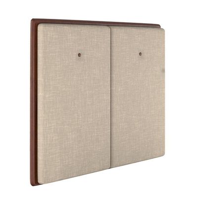 Cabeceira Estofada King 195 Cm Coral Linho Bege