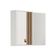 Espelheira Ariel 80cm Com Detalhe Ripado Branco/jequitibá