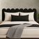 Cabeceira Design Nuvem 60x20cm Queen Size 8 Placas Em Suede Preto
