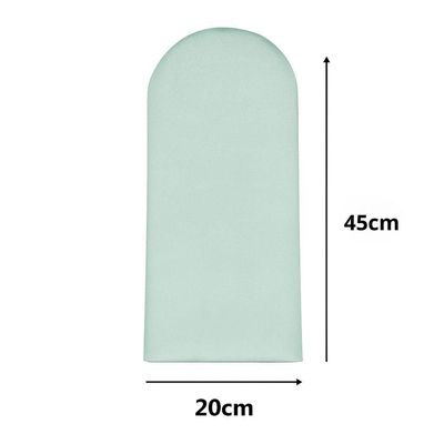 Cabeceira King Size Design Nuvem 45cm 10 Placas Em Suede Verde Claro