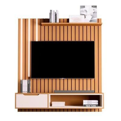 Painel Ripado Para Tv 58 Polegadas Autumn Nature Off White