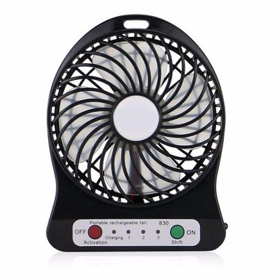 Mini Ventilador Portátil Mesa Usb Com 3 Vel Preto