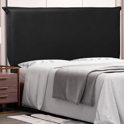 Cabeceira Decorativa Queen Size 1,60M Trento PU Preto - Gran Belo