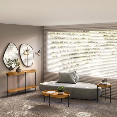 Aparador Decorativo Grimaldi Base Aço com Detalhe em Couro Caramelo/Preto G77 - Gran Belo