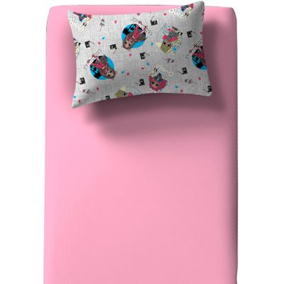 Jogo de Cama Solteiro Portallar Malha Misto 2pçs OMG Cinema Rosa