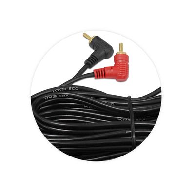 Cabo RCA Coaxial 1 Metros 5mm Emborrachado Preto KX3