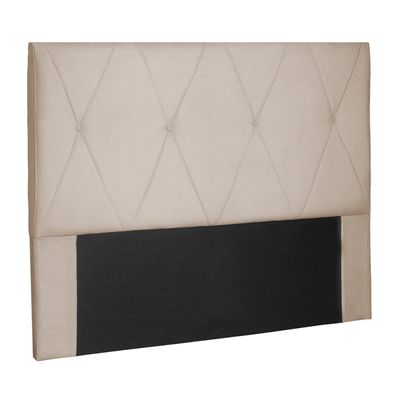 Cabeceira Decorativa Queen Size 1,60M Yves Suede Bege - Gran Belo