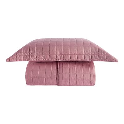 Cobre Leito Matelassê Percal 300 fios Basic Solteiro 02 Peças 100% Poliéster - Rosê