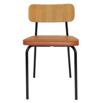 Cadeira Student Decorativa Preta Caramelo Overseas