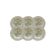Kit Prato Sobremesa Oliva em Porcelana Decorada 21cm 6pçs - Tramontina Branco