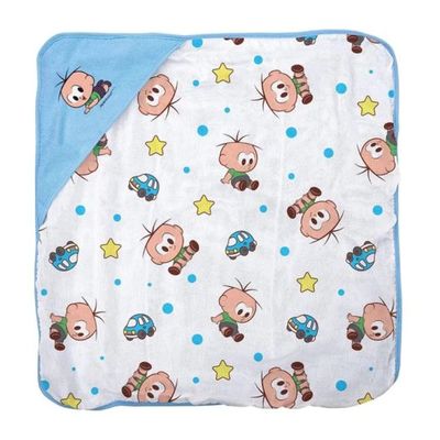 TOALHA DE BANHO BEBE TURMA DA MONICA PLUSH  ROSA