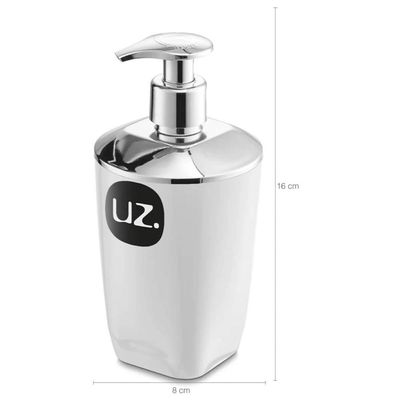 Kit Banheiro Porta Algodão Saboneteira Escova de Dente Lixeira Basculante 12L Branco