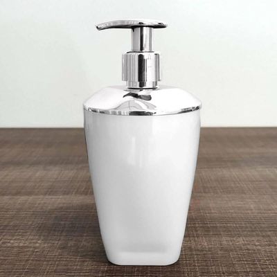 Kit Banheiro Porta Algodão Saboneteira Escova de Dente Lixeira Basculante 12L Branco