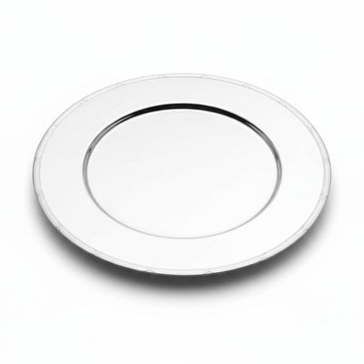 Sousplat em Prata Silverlux Croise 32cm, Luxo e Design Croise para Mesa Posta