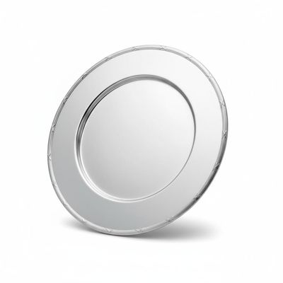 Sousplat em Prata Silverlux Croise 32cm, Luxo e Design Croise para Mesa Posta