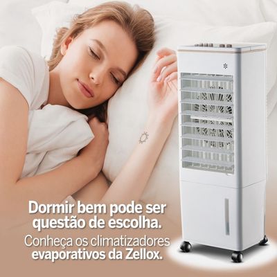 Climatizador de ar portátil ZLX-8 8 Litros 65W Zellox Branco / 110v