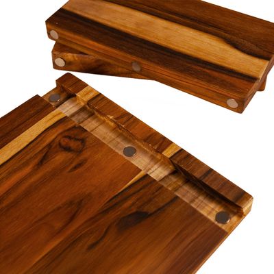 Expositor Modular para Pâtisserie 60x20x7cm em Madeira Teca
