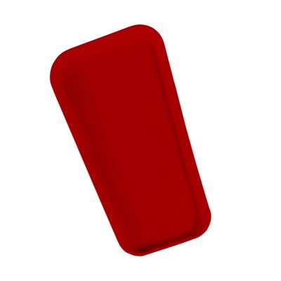Prato Assimétrico 17x31cm Vermelho em Polipropileno
