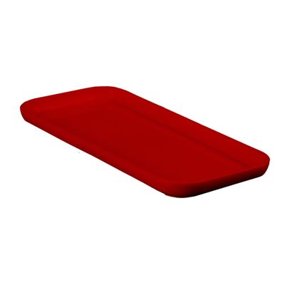Prato Assimétrico 17x31cm Vermelho em Polipropileno