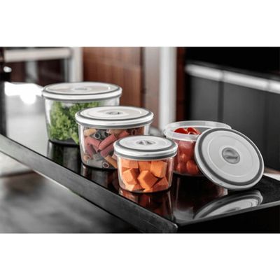 Potes Herméticos Electrolux de Plástico Branco Redondo com 4 Unidades Não se aplica