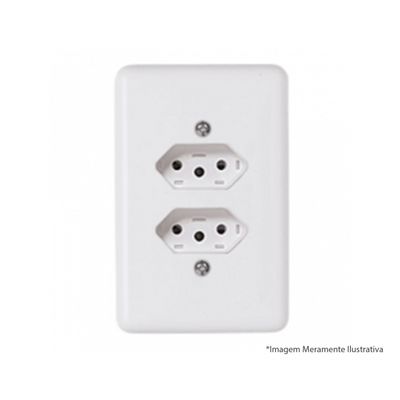 Tomada Dupla Ilumi Stylus Bip 2P+T C/Pl 20A 250V 20121