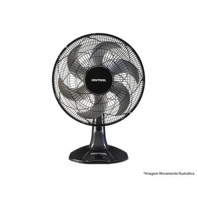 Ventilador Mesa Turbo Preto 6 Pas 40Cm 80W 220V