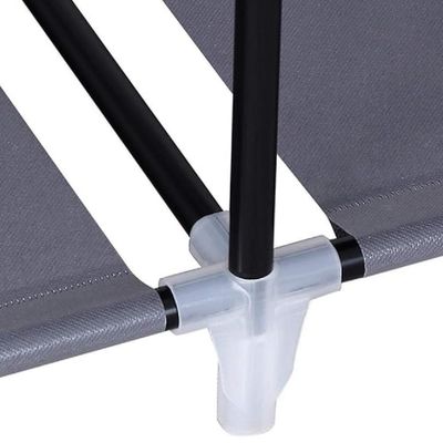 Guarda Roupa Compacto Cabideiro Duplo Arara Prateleiras Sapateira Organizador Camping Quarto Closet Roxo