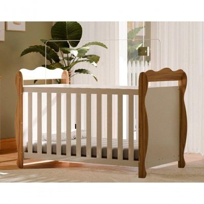 Berço Infantil Lisi - Moveis Peroba Amendoa-branco