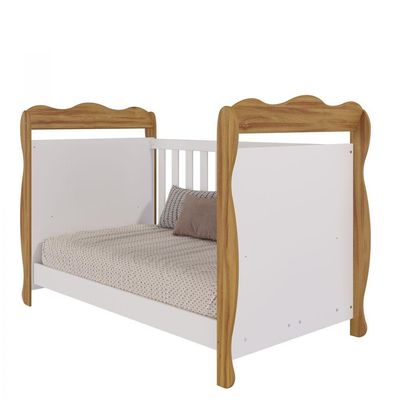 Berço Infantil Lisi - Moveis Peroba Amendoa-branco