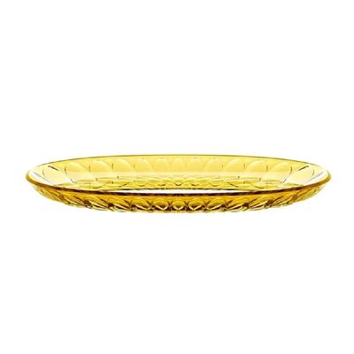 BANDEJA DE SERVIR GUZZINI OVAL SMALL EM ACRÍLICO VANITY TERRA 32CM SAFFRON YELLOW 131301STE281