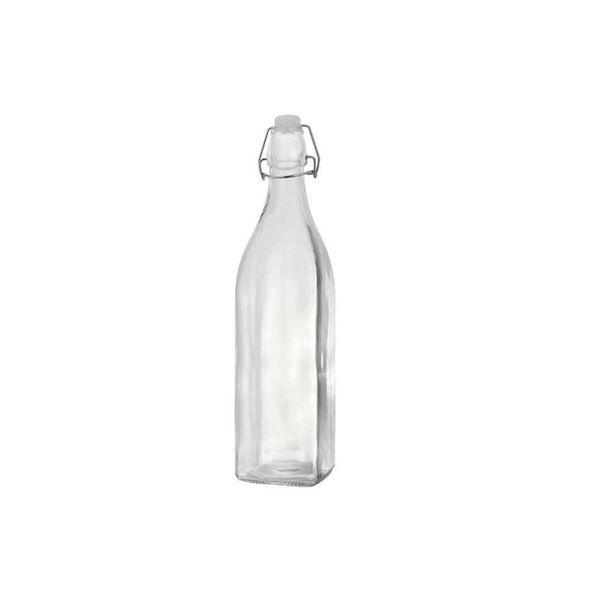 Garrafa quadrada transparente 1L Hauskraft GRFA-009TR