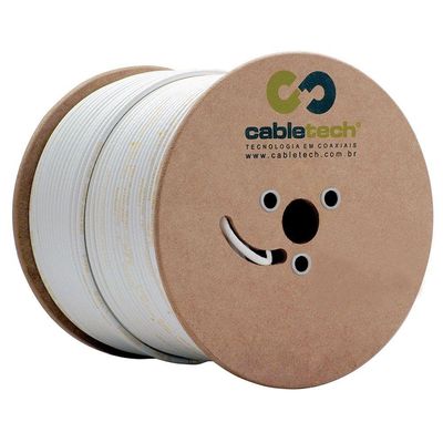 Cabo Coaxial Cabletech Std-40+tp3 Branco Bobina 305 M