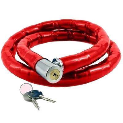 Corrente Reforcada Cadeado Tetra Trava Seguranca Anti Furto Moto Bike Estepe Portao 95cm Fechadura Articula