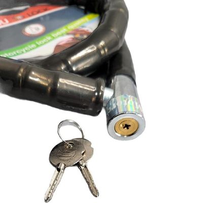 Corrente Reforcada Cadeado Tetra Trava Seguranca Anti Furto Moto Bike Estepe Portao 95cm Fechadura Articula