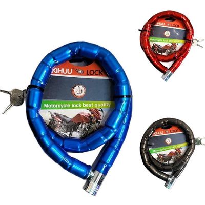 Corrente Reforcada Cadeado Tetra Trava Seguranca Anti Furto Moto Bike Estepe Portao 95cm Fechadura Articula
