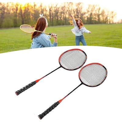 Kit Badminton 2 Raquetes Peteca Jogo Frescobol Raqueteira Esporte Bolsa Transporte